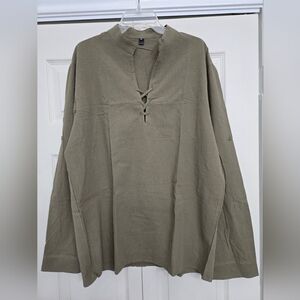 Men's Retro Lace Up Renaissance Shirt